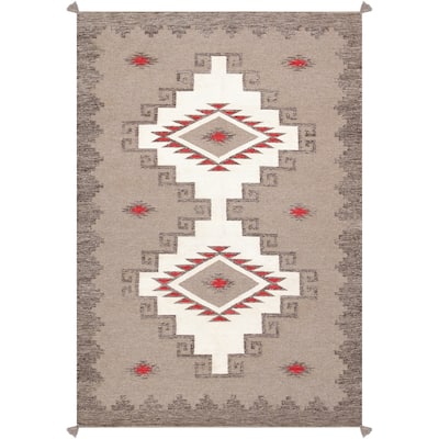 Pasargad Home Tuscany Reversible Wool Ivory Area Rug - 4'11'' X 7' 3''