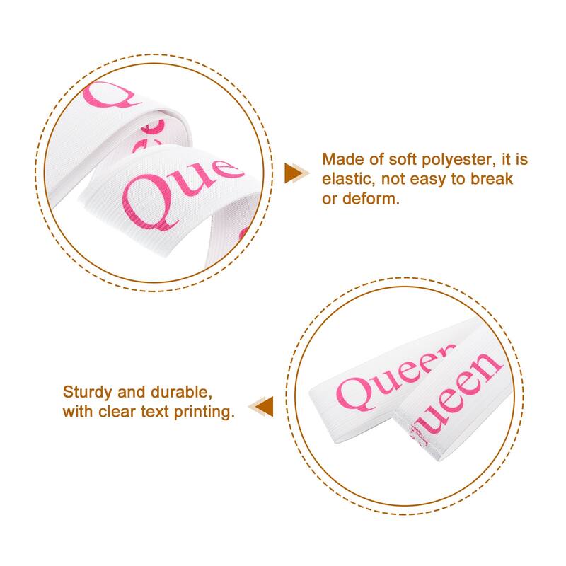 Bed Sheet Organizer Bands 325x38mm Storage Bands, White/Rose Red QUEEN - White/Rose Red