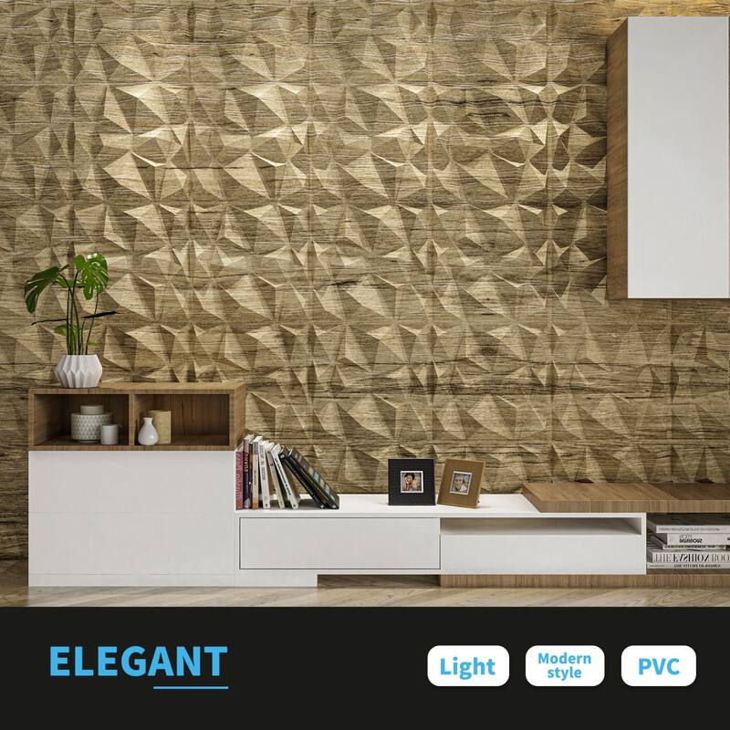Art3d 3D Wall Panels PVC Diamond Design (32 Sq.Ft)