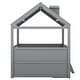 preview thumbnail 22 of 22, Full Size Wood Bed House with Fence and Roof for Kids, Boys and Girls, Bedroom