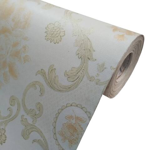 Waterproof Vinyl Self-Adhesive Wallpaper Strippable Prepasted Home Decor (Roll) for Windows, Tiles, Blooming Flower