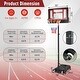 preview thumbnail 5 of 6, 4.3-8.2 FT Portable Basketball Hoop with Adjustable Height and Wheels-Red - 51" x 72.5" x 98.5"