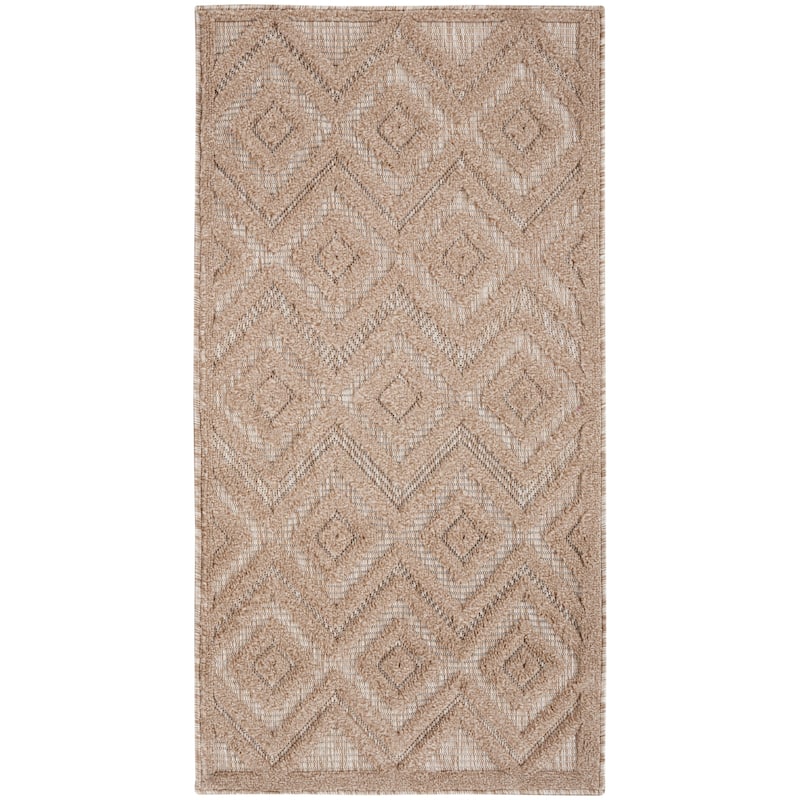 Nourison Versatile Indoor/Outdoor Geometric Flatweave Area Rug - 2' x 4' - Natural/Beige