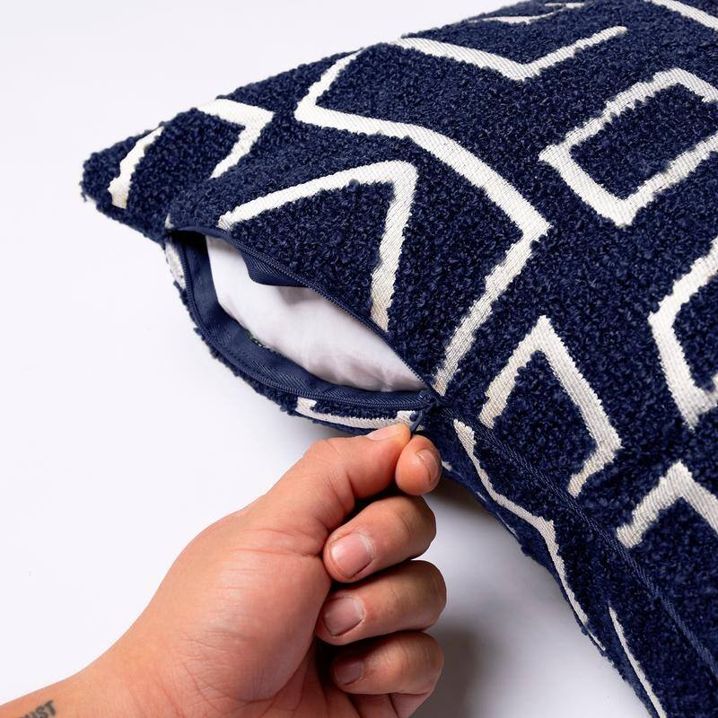 Austin Horn Classics Contempo Decorative Pillow – 22"x22", Boucle Jacquard Fabric, Reversible