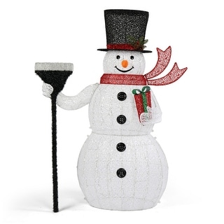 Lighted Christmas Snowman Outdoor Decorations - White