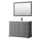 Option Dark Gray, Black Trim, White Cultured Marble Top