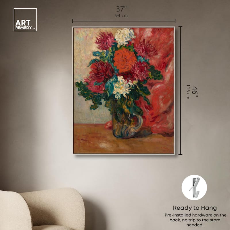 Valtat Dahlias Canvas by Art Remedy
