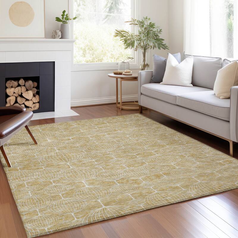 Machine Washable Indoor/ Outdoor Chantille Modern Decor Rug