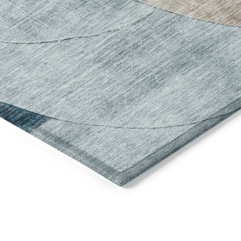 HomeRoots Geometric Transitional Rectangle Outdoor Rug