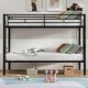 preview thumbnail 20 of 36, Bunk Bed Metal Twin Size Bunk Beds Frame with Ladder & Full-Length Guardrail Heavy Duty Sturdy 2 in 1 Convertible Bunk Bed