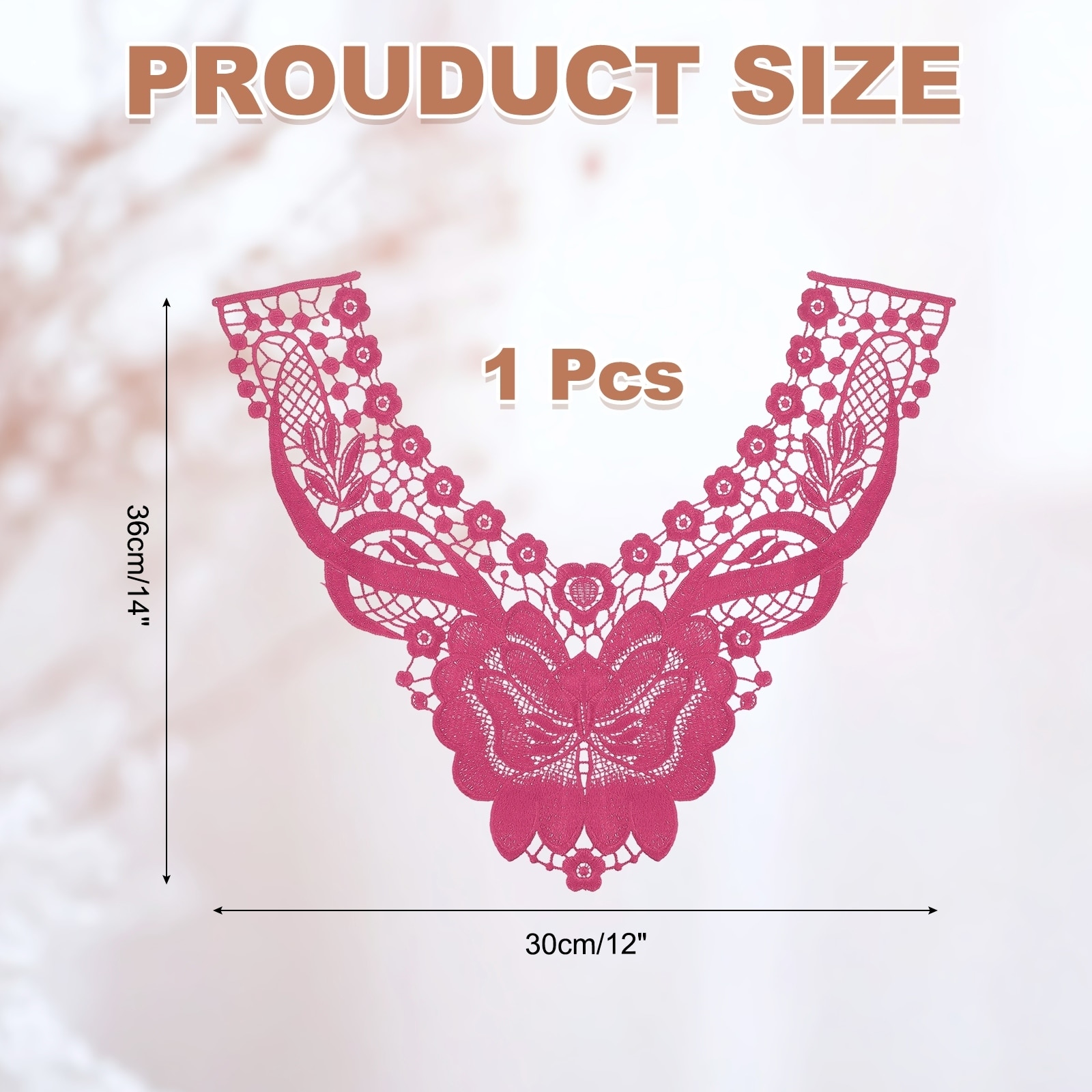 Floral Embroidered Sew on Applique Patches