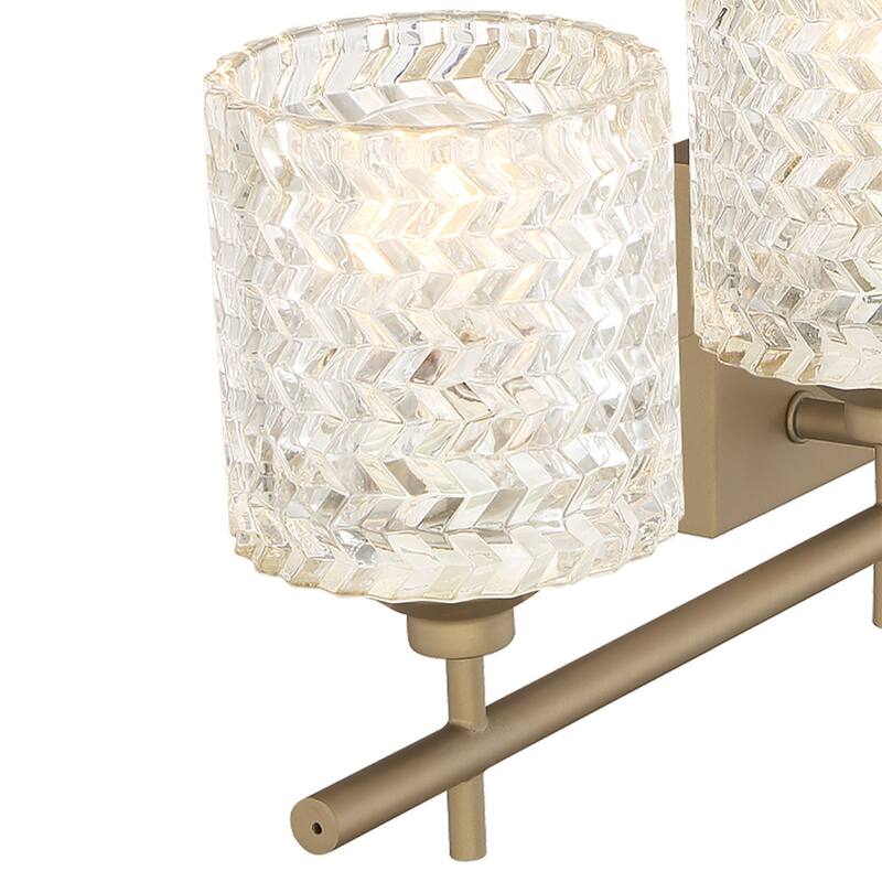 Frenia 4-light Modern Dimmable Bathroom Vanity Light with Art Glass