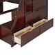 preview thumbnail 57 of 83, Loft Bed Frame wDesk and Storage Staircase, Wood Loft Bed with 7 Drawers and 2 Shelves, Kid's Loft Bed Study Bed with Staircase