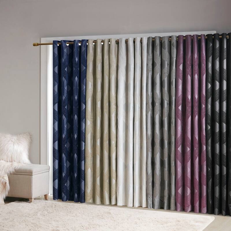 Ogee Knitted Jacquard Curtain Panel