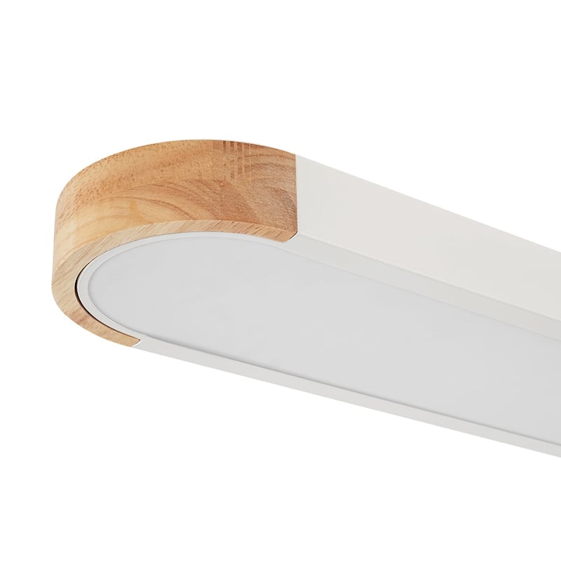 Farmhouse Long Oval Dimmable LED Flush Mount Ceiling Light 48in