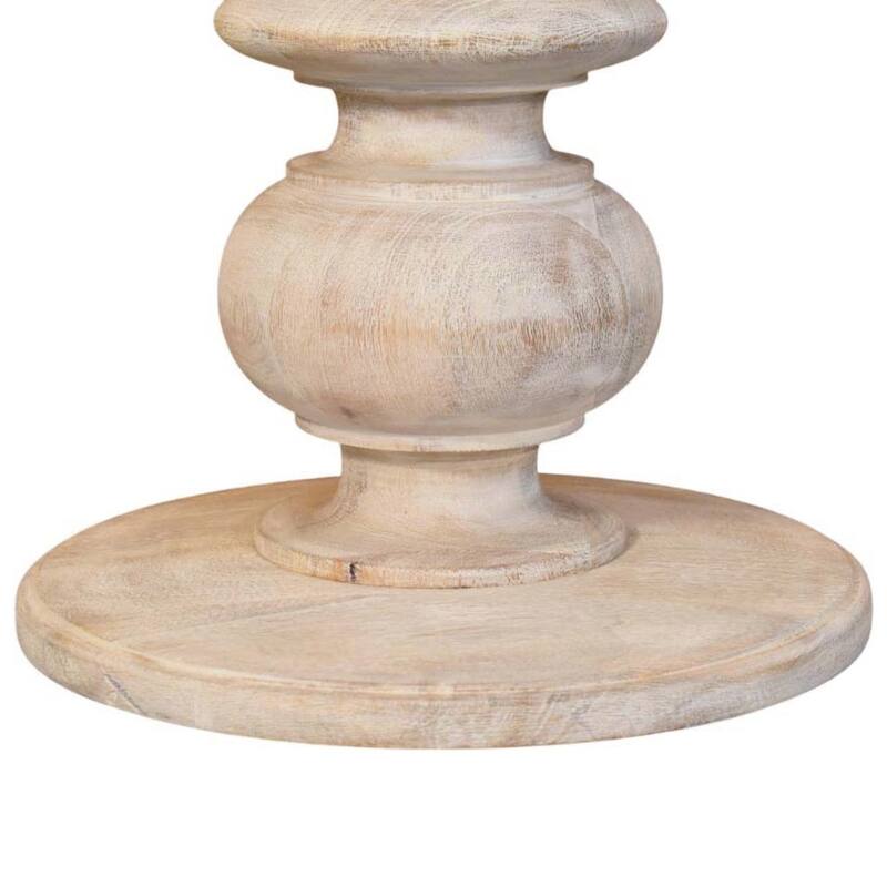 Solid Wood The Bellis Marble Accent Table