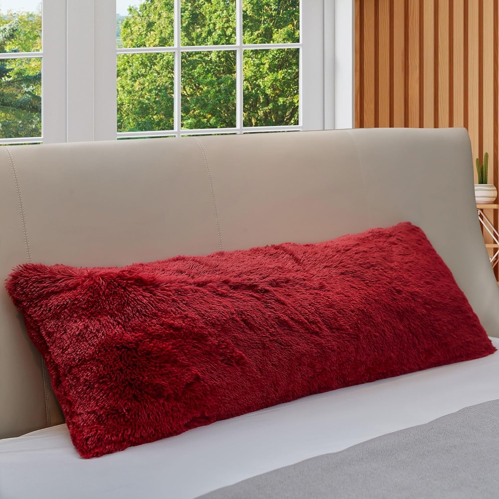 Red Faux Fur Throw Pillows Bed Bath Beyond