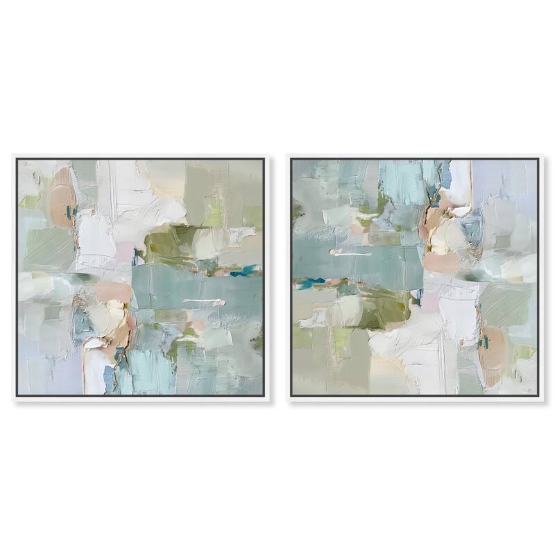 Guilded White flora Canvas by Art Remedy - 36" x 54" - Gold