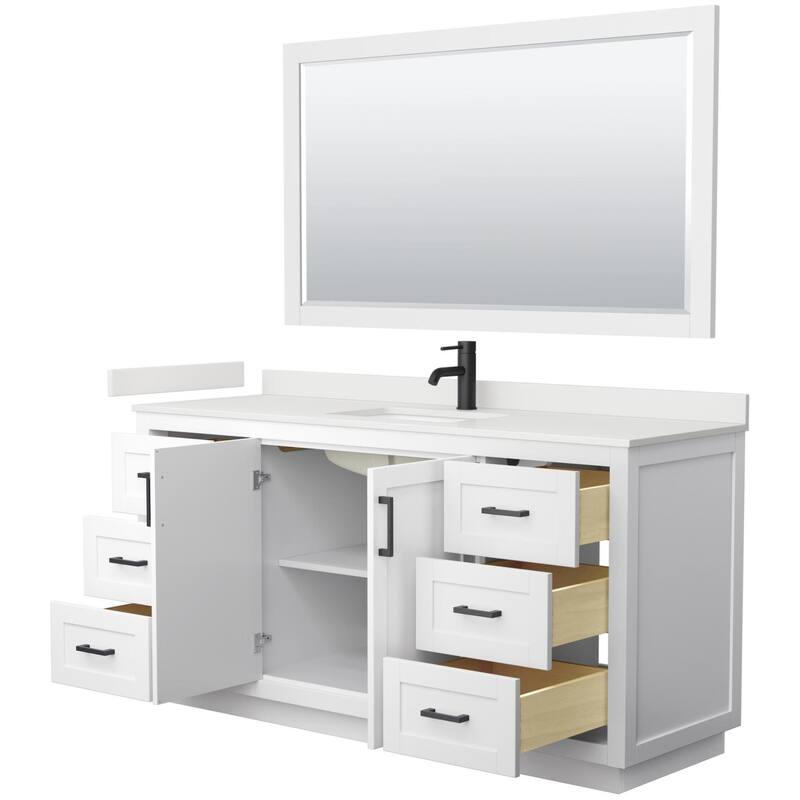 Wyndham Collection WCF292966S-QTZ-UNSM58 Miranda 66" Free Standing
