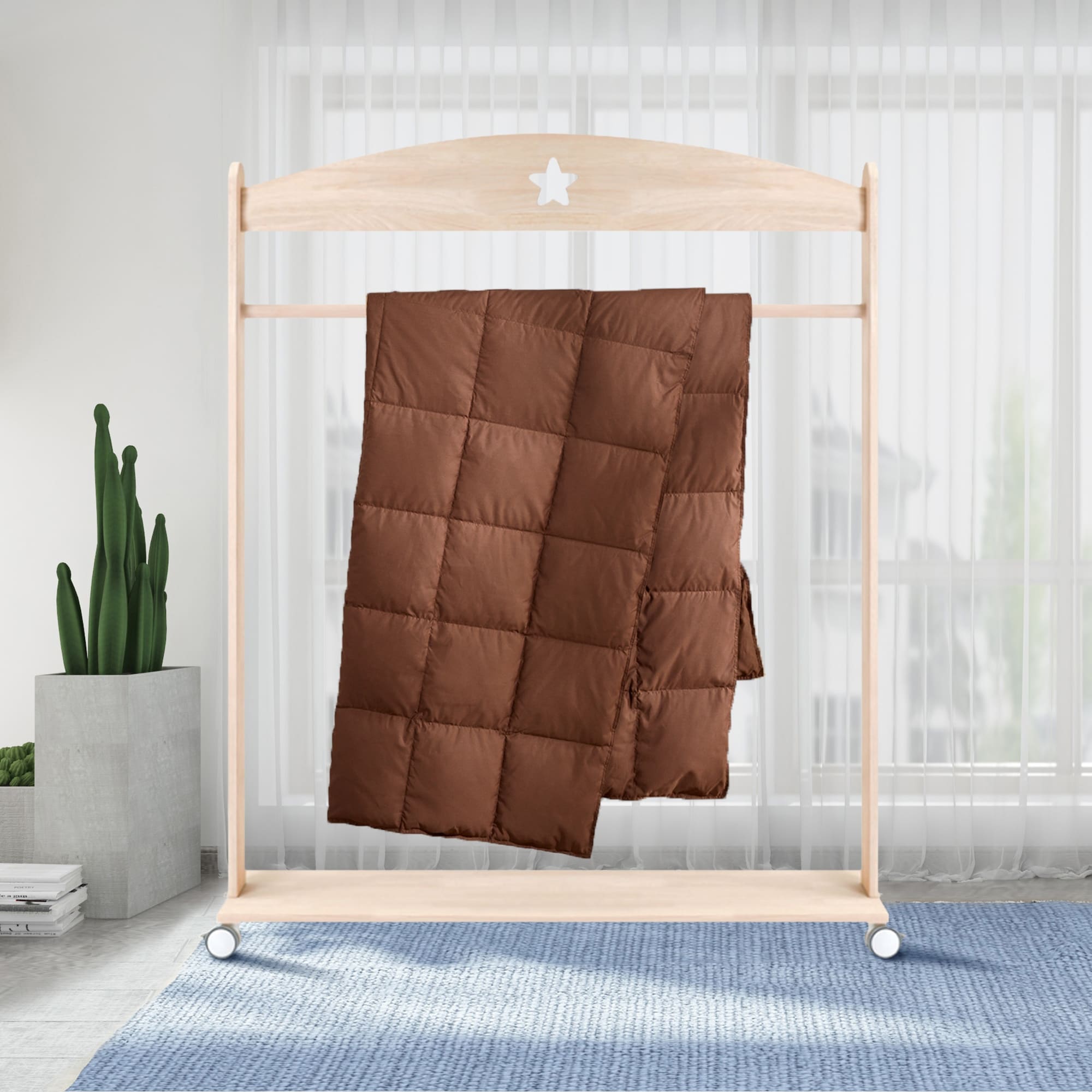 Shop All Season Travel Throw Blanket With Down Filling In Red