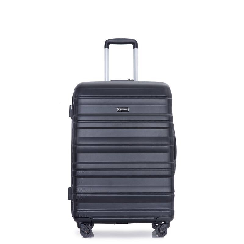 3 Piece PC Expandable Luggage Sets, Modern Lightweight Durable Suitcase with TSA Lock, Two Hooks and Spinner Wheels