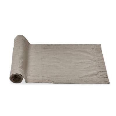 Threads Slub Runner in Sand Brown - 72" x 14.5" Cotton Table Runner, Machine Washable, Perfect for Spring Decor
