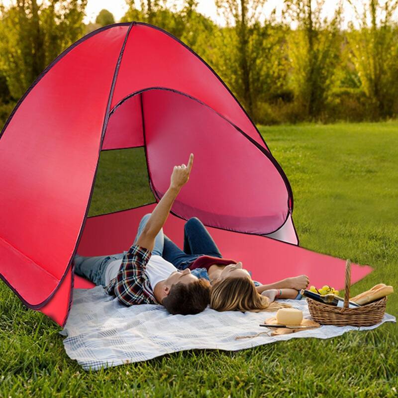 Pop Up Beach Tent Sun Shade Shelter Anti-UV Waterproof 2-3 Person - 64.96 x 59.06 x 43.31in