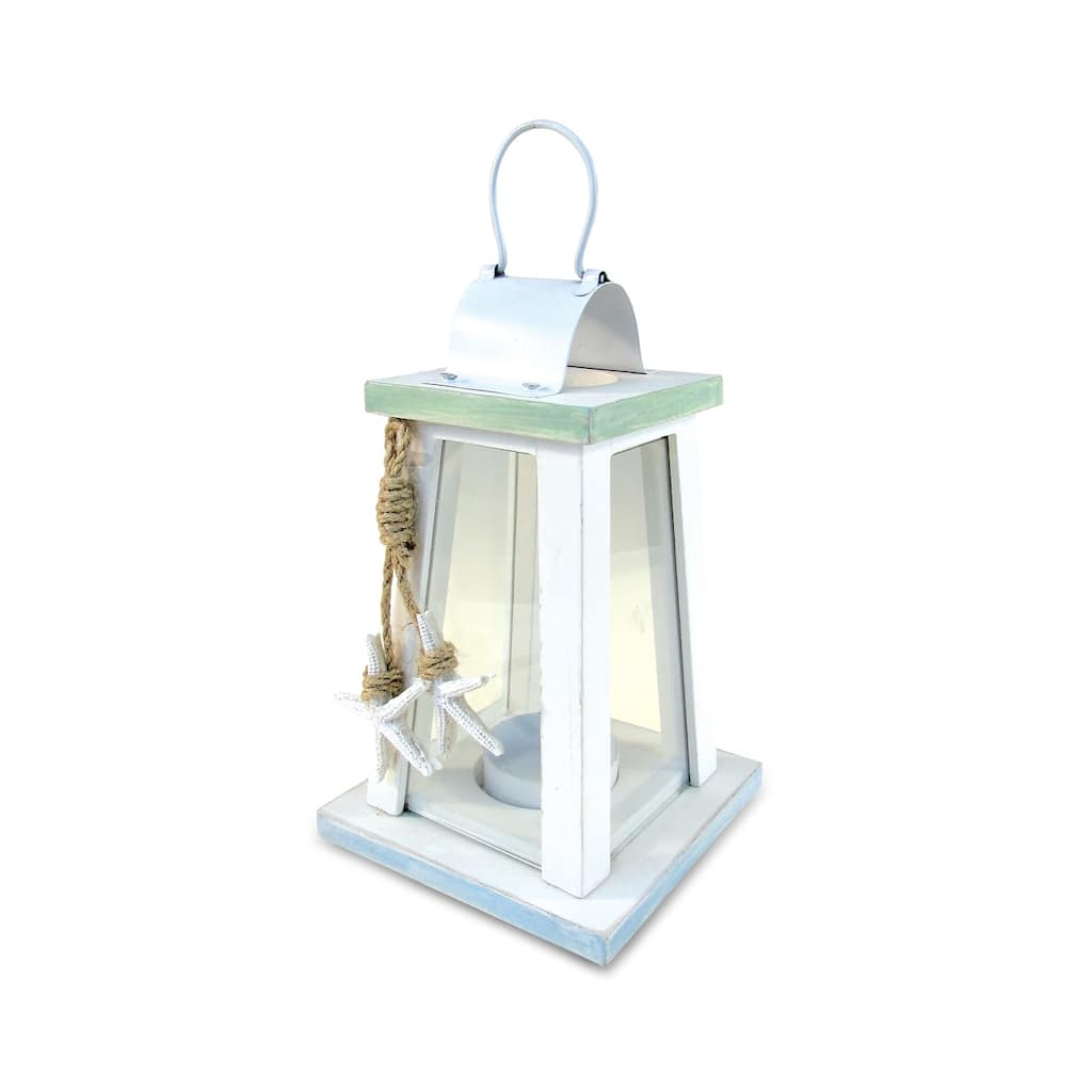 CoTa Global Ocean Breeze Nautical Wooden Lantern Candle Holder