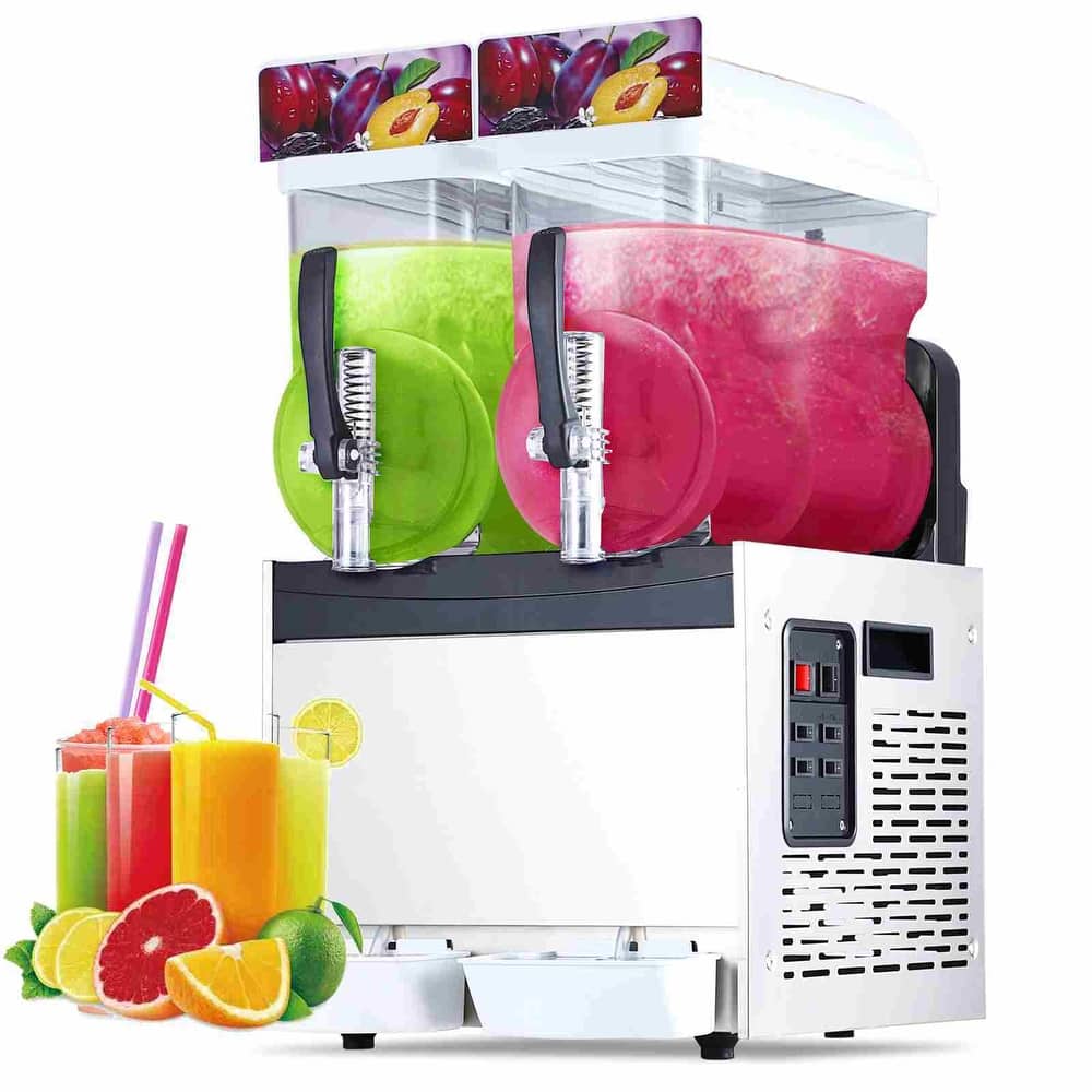 Commercial Slushy Machine, 30L/8 Gal, Self-Cleaning, for Margaritas, alcoholic beverages, smoothies, and soft ice cream