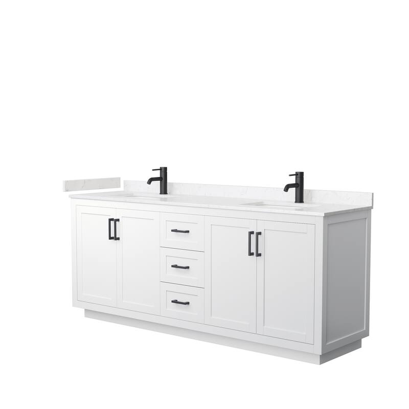 Miranda Double Vanity Set, Cultured Marble Top, No Mirror