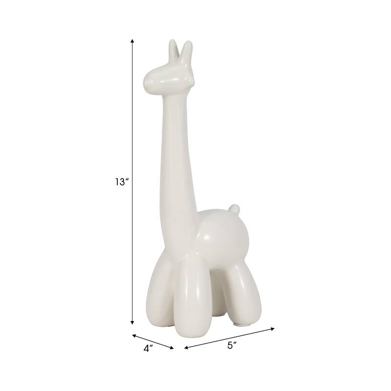 Sagebrook Home Modern Glam Stoneware Ceramic Figurine - 5" x 4" x 13"