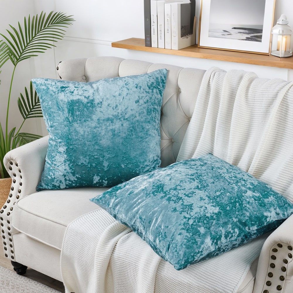 Rancho Crushed Velvet Throw Pillow Cover Set, NO INSERT