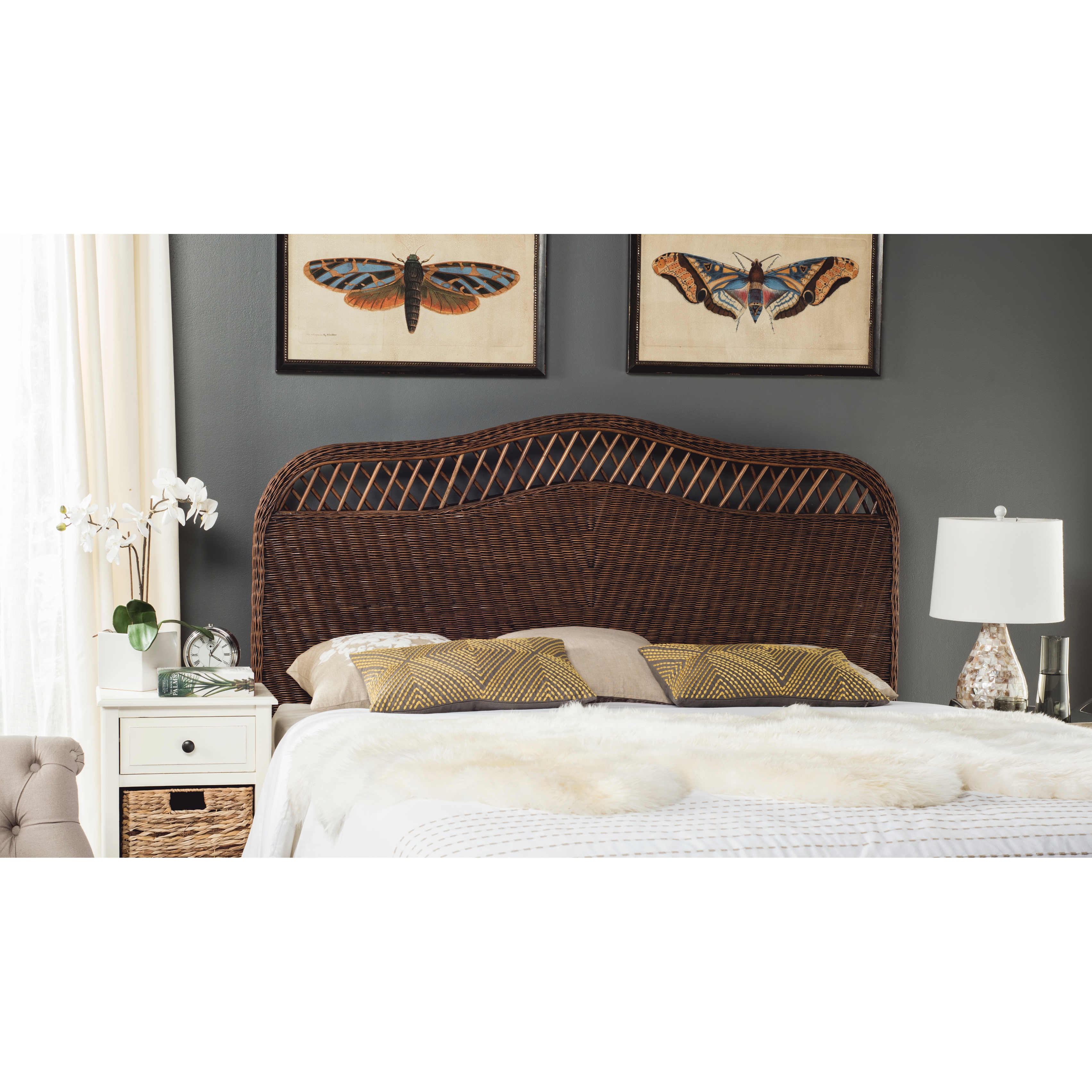 Wicker headboard full deals