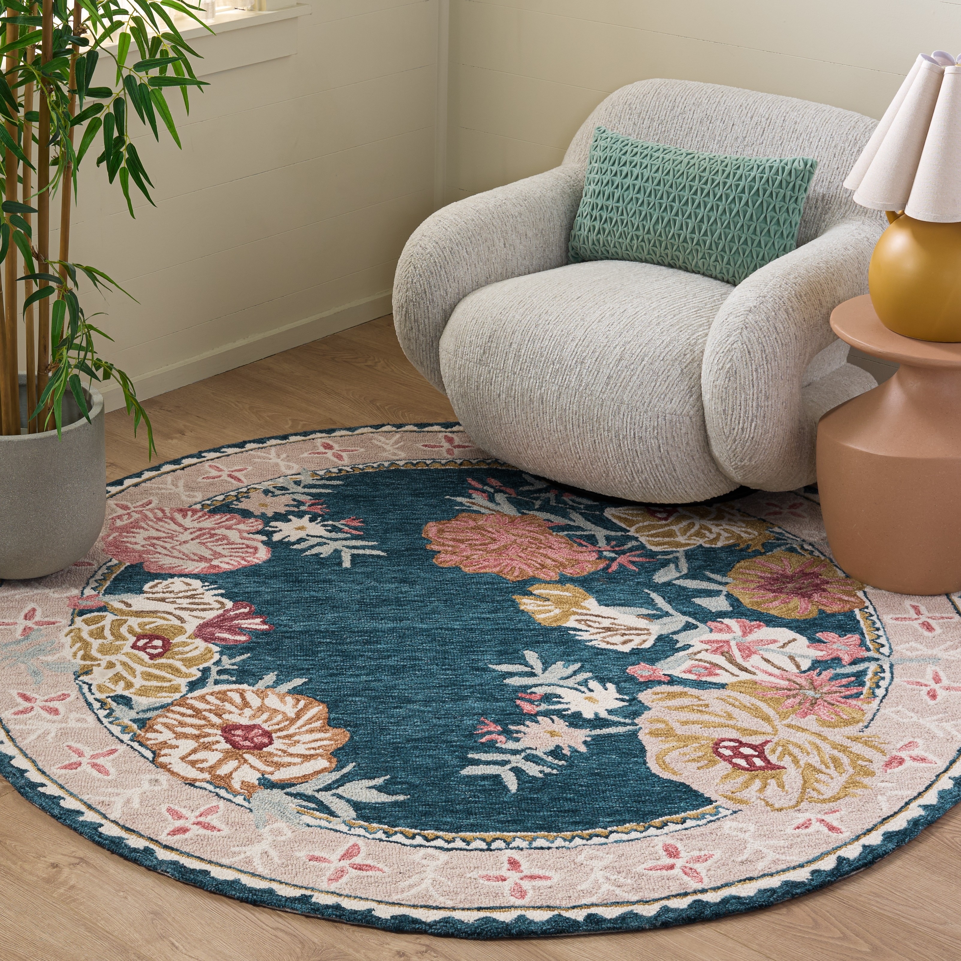 SAFAVIEH Handmade Jardin Pamina Floral Wool Rug - Overstock - 43179083