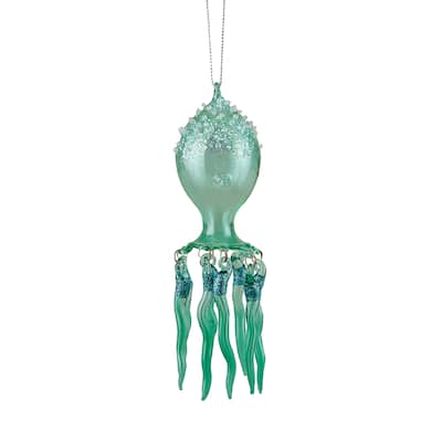 Seafoam Glitter Jellyfish Christmas Xmas Ornament