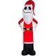 preview thumbnail 2 of 0, Gemmy Giant Christmas Inflatable Jack Skellington in Santa Outfit, 10 ft Tall