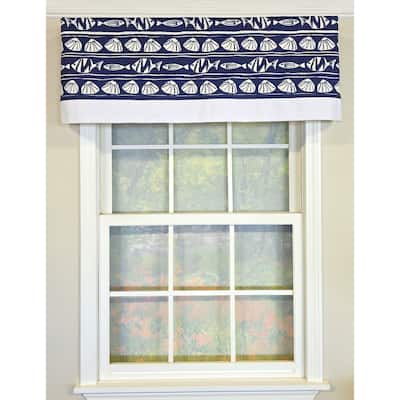 RLF Home She Shells Banded Valance