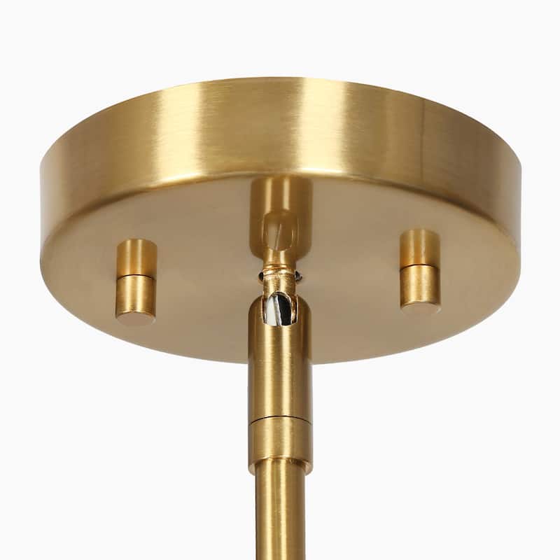 Modern 1-Light Gold Glass Pendant Light Kitchen Island Lights for Dining Room