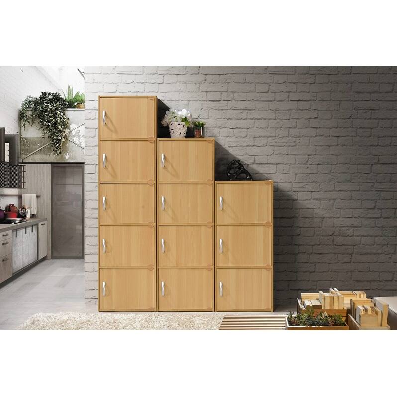 Hodedah 4-Shelf, 4-Door Bookcase