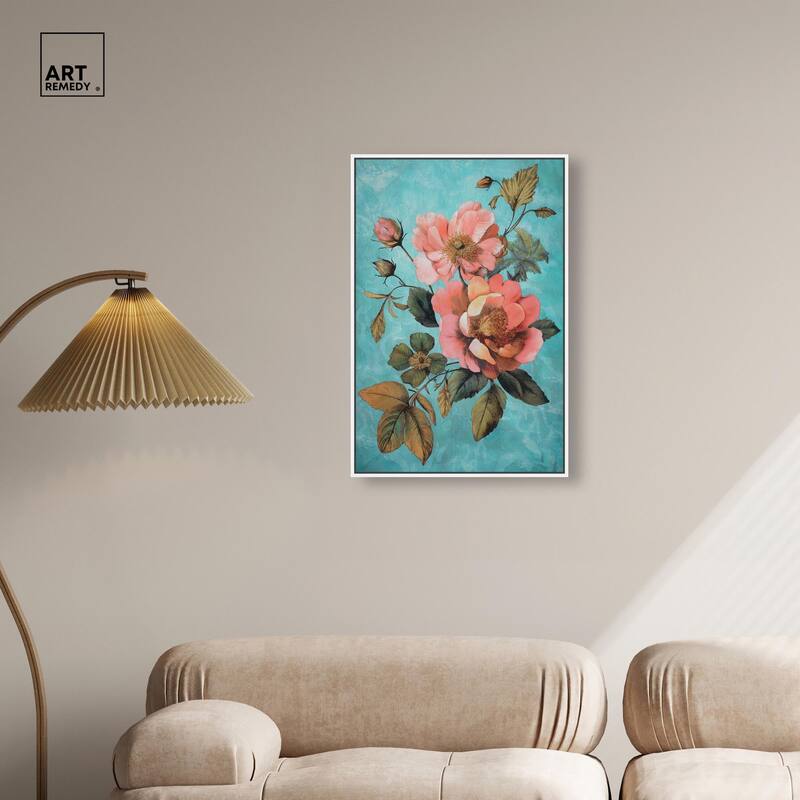 Floral Azure Ascent I Canvas by Art Remedy