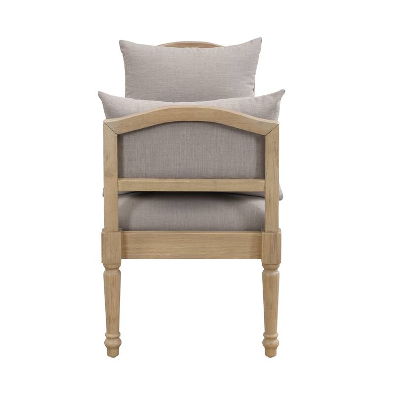 Christopher Knight Home - Elora Upholstered Bench with Turned Legs and Side Cushions