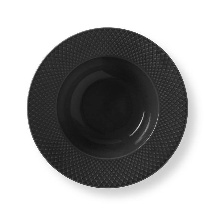 Rhombe Earth Soup Plate, Slate, Ø: 9.6" - 9.6