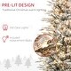 preview thumbnail 3 of 7, Beautiful 7.5ft Snow Flocked Prelit Artificial Christmas Tree with 350 Clear Lights,Auto Open,Extra Bulb