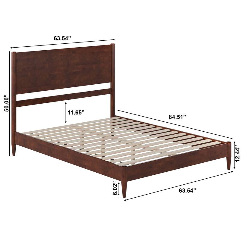 Pasadena Solid Wood Low Profile Platform Bed