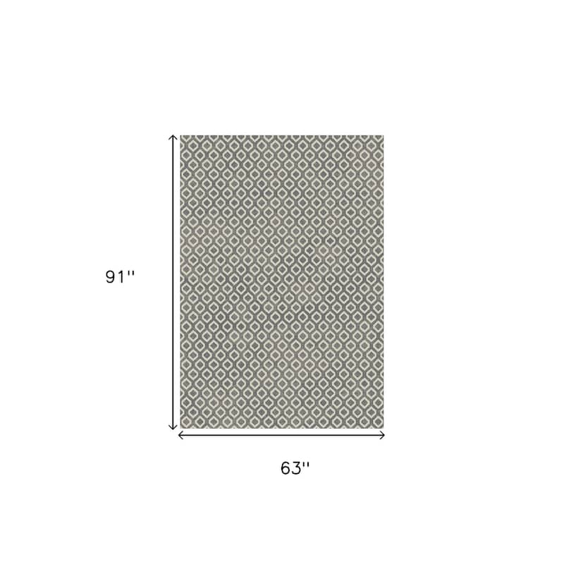 Guyir Geometric Modern Stain Resistant Woven Area Rug By HomeRoots
