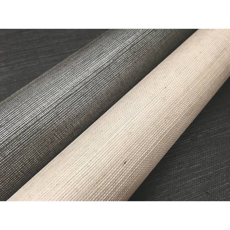 York Wallcoverings Sisal Grasscloth Silver Metallic Wallpaper