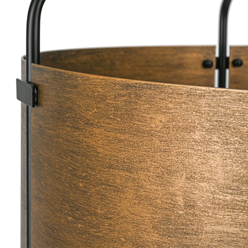 4-Light Modern Industrial Drum Pendant Light with Bronze Finish - W22.05"