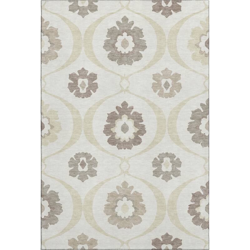 Premium Washable Super Soft Floral Scallops Mayfield Rug