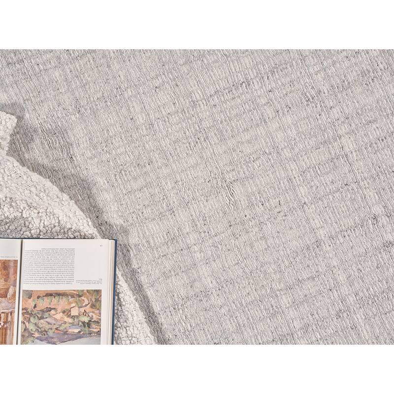 Exquisite Rugs Alpine Handmade Handloomed New Zealand Wool Taupe/Ivory Area Rug