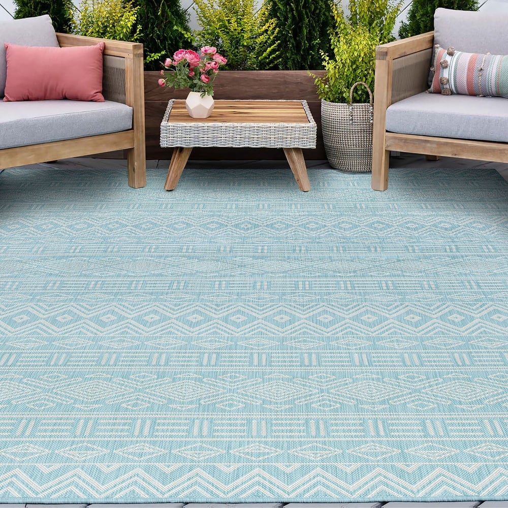 Exo Coastal Diamond Indoor/Outdoor Area Rug